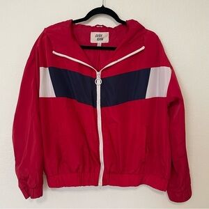 Outer Edge woman’s Red and Navy y2k jacket size XL windbreaker street wear